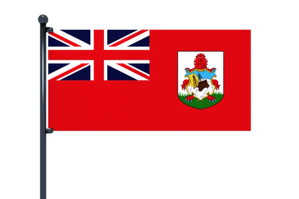 Egy Illusztráció Zászló Bermuda Elszigetelt Fehér Alapon — Stock Fotó