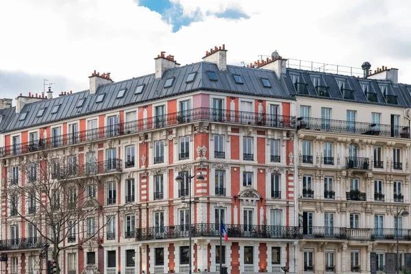 Paris Fachadas Típicas Belos Edifícios Centro — Fotografia de Stock