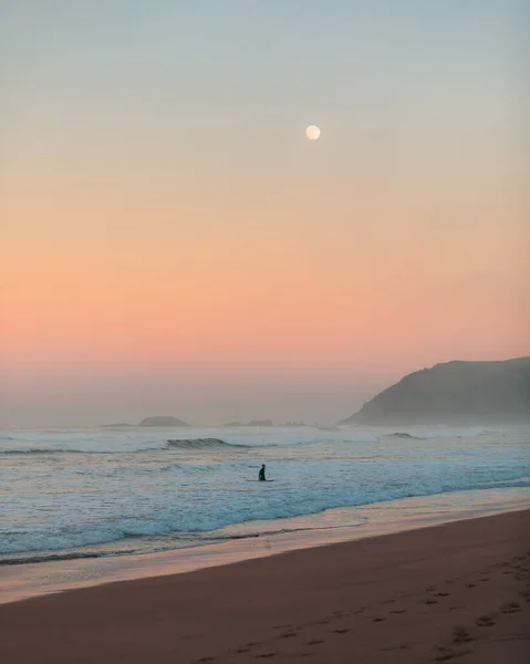 Naturskön Havsutsikt Solnedgången — Stockfoto