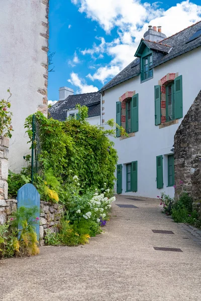 Bretagne Eiland Ile Aux Moines Golf Van Morbihan Typische Huizen — Stockfoto