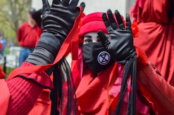 Activists Extinction Rebellion Protesting Climate Justice New York City Usa — Stock Photo, Image
