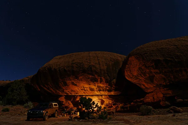 Arizona Abd Deki Büyük Kanyon Toroweap Kamp Alanında Gece Gökyüzü — Stok fotoğraf