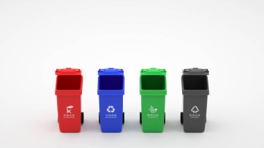 Çevre koruma atık sınıflandırma çöp kutusu arka planı