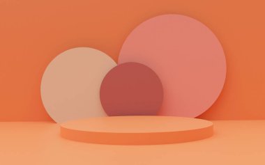 Ürün gösterimi için 3B renkli podyum