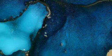 Mavi gölgeli mermer desenli canlı bir fon.