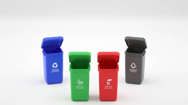 Çevre koruma atık sınıflandırma çöp kutusu arka planı