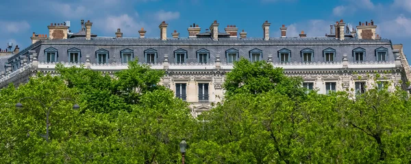 Paris Beautiful Haussmann Facades Roofs Luxury Area Capital — Stock Photo, Image