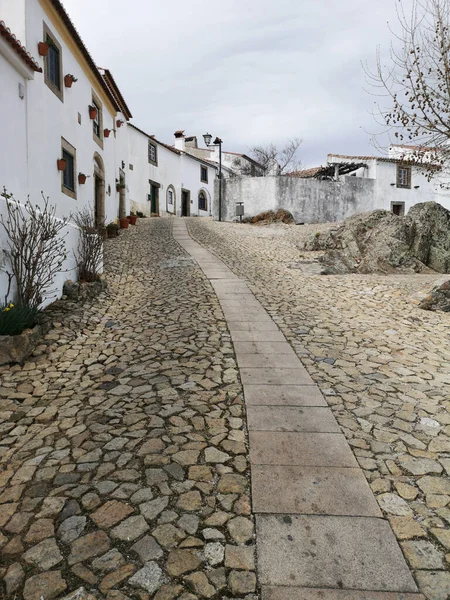 Une Rue Vide Avec Des Constructions Anciennes Marvao Portugal — Photo
