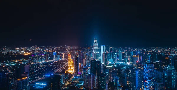 Een Avond Uitzicht Van Kuala Lumpur Skyline — Stockfoto