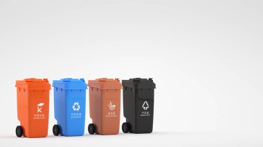 Çevre koruma atık sınıflandırma çöp kutusu arka planı