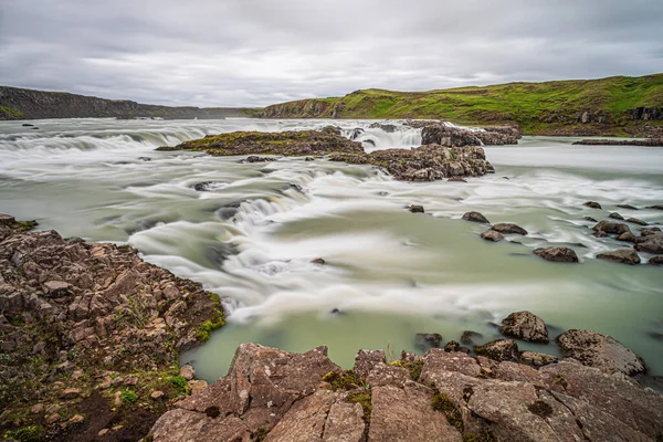 Bella Cascata Pulita Sull Islanda — Foto Stock