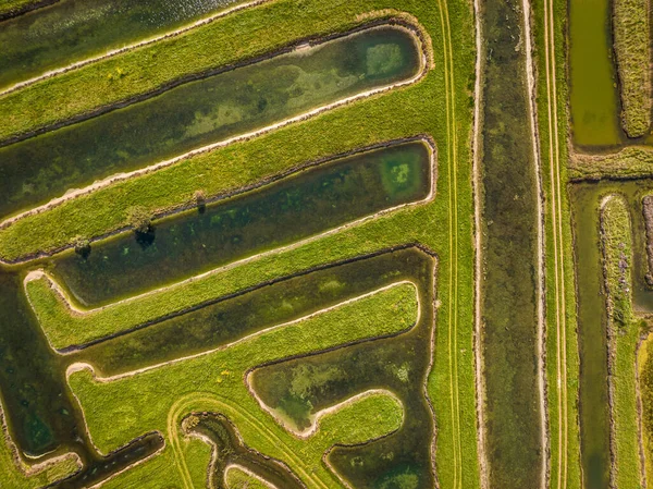 フランスの緑の風景の空中写真 — ストック写真