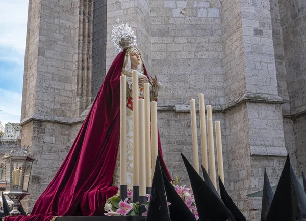 Procession Bienheureuse Vierge Marie Charité Jeudi Saint Couverture Par Fraternité — Photo