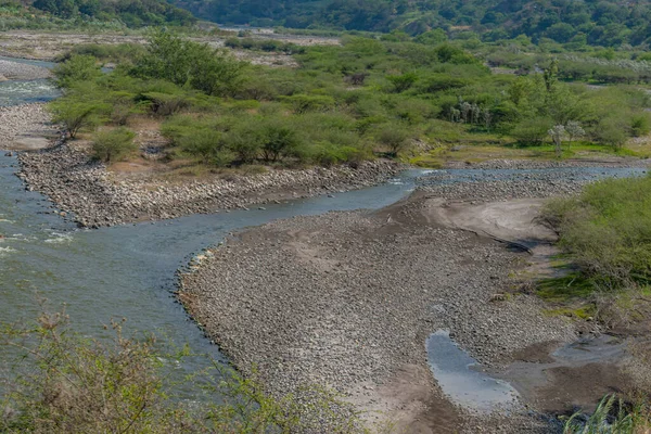 Primer Plano Hermoso Río Que Fluye Bosque Santander Colombia —  Fotos de Stock