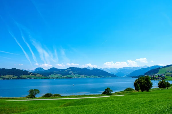 View Lake Sihlsee Switzerland — Stock Photo, Image