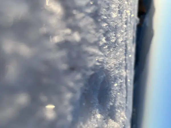 Macro Tiro Vertical Neve — Fotografia de Stock