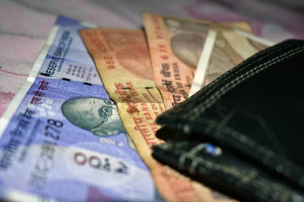 Индийские Деньги Банкноты 100 Рупий Рупий Фон Бумажных Индийских Денег — стоковое фото