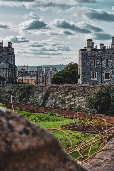 Colpo Verticale Del Castello Windsor Una Giornata Sole Inghilterra Regno — Foto Stock