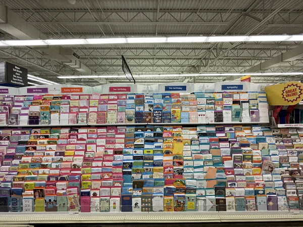 Grovetown Usa Retail Store Greeting Cards Section — 스톡 사진