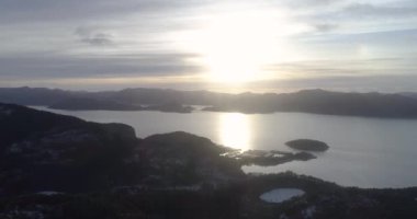 Stavanger ve Frederikshavn şehirleri, Danimarka ve Norveç arasındaki sınırın insansız hava aracı görüntüleri.
