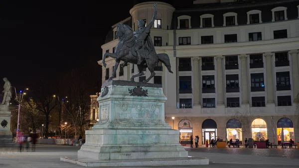 Die Statue Von Michael Dem Valianten Mihai Viteazul Vom Universitätsplatz — Stockfoto