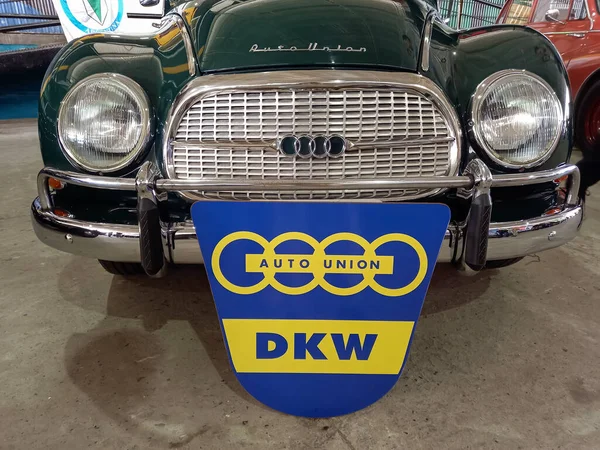 Avellaneda Argentina Apr 2022 Old Blue Yellow Auto Union Sign — Stock Photo, Image