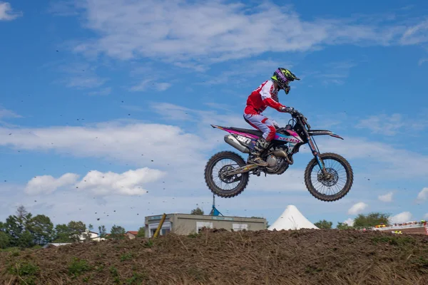 Piloto Motocicleta Profissional Gaildorf Msc Gaildorf Motocross — Fotografia de Stock