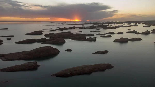 Beautiful Shot Sea Rocks Sunset — Stock Photo, Image