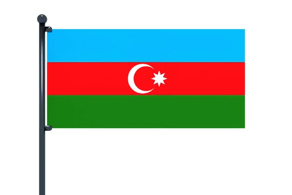 Uma Ilustração Bandeira Azerbaijão Isolada Sobre Fundo Branco — Fotografia de Stock