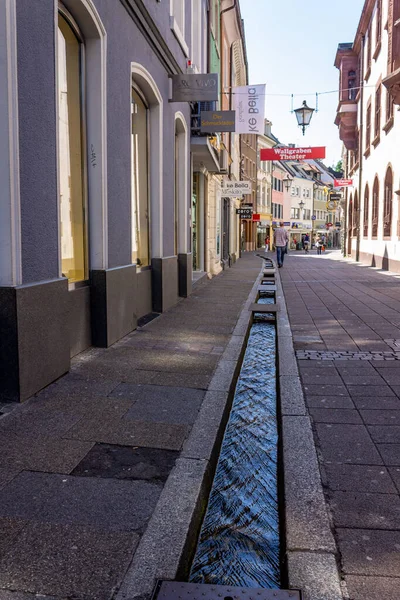 Водный Канал Фрайбург Бахл Центре Города — стоковое фото