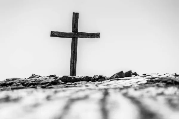 Cross Výhledem Texas Hill Country — Stock fotografie