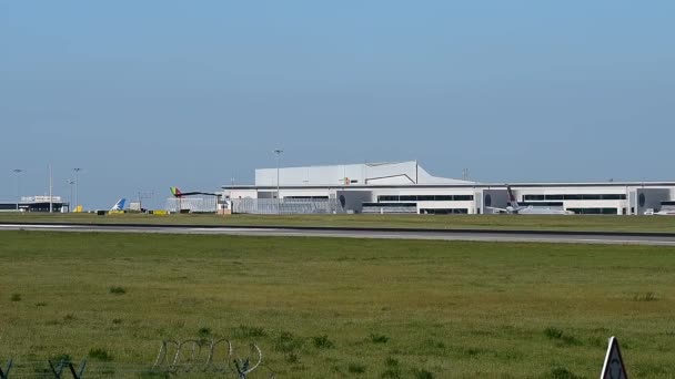 Easyjet Airline Plane Landing Lisbon Airport — Stock Video