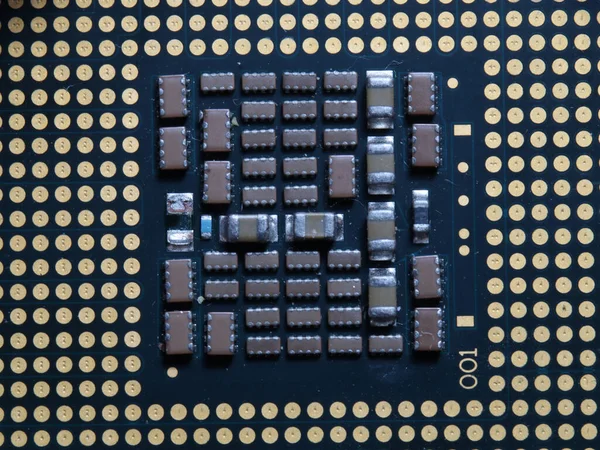 Makro Procesoru Intel Pentium — Stock fotografie
