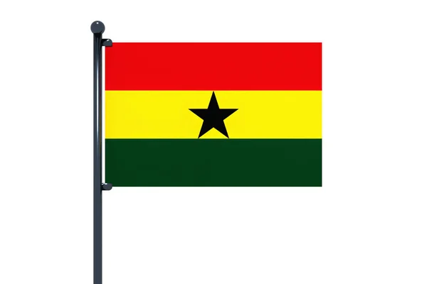 Illustration Flag Ghana Isolated White Background — Stock Photo, Image