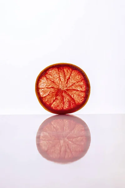 Slice Grapefruit Cutaway Isolated White Background Close — Stock Photo, Image