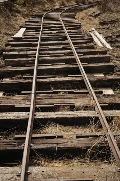 Gleisanschluss Einem Verlassenen Ort — Stock Photo, Image