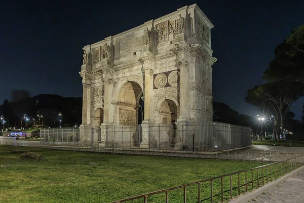 Night View Famous Arch Constantine — Stock Photo, Image