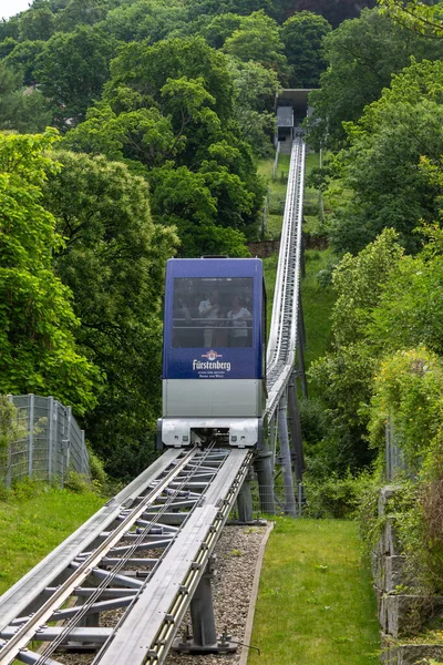 Vertical Shot Schlossbergbahn Funicular Schlossberg Freiburg Germany Europe — Stock Photo, Image