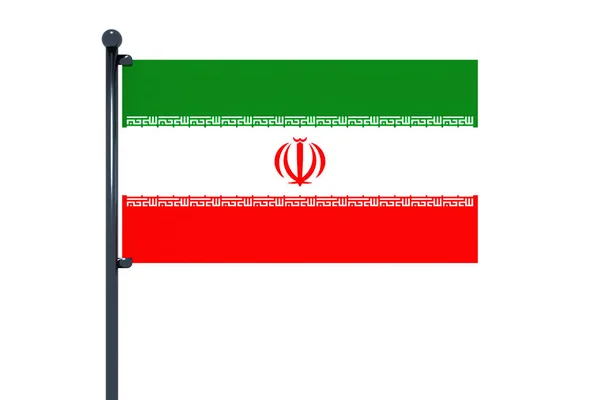 Иллюстрация Флага Ирана Белом Фоне — стоковое фото