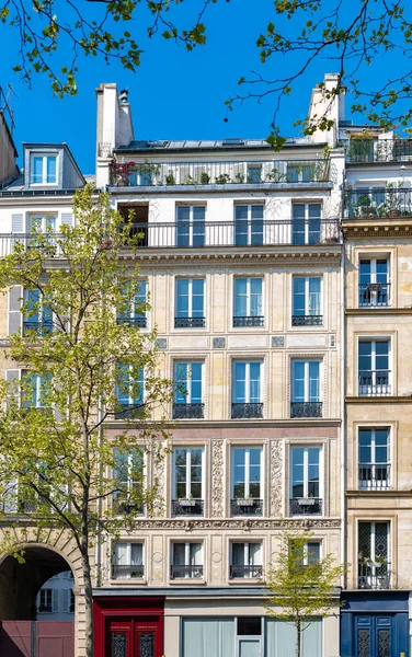 Paris Vacker Byggnad Boulevard Beaumarchais 11E Distriktet — Stockfoto