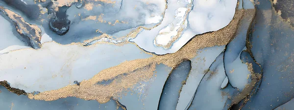 金色のディテールが施されたクローズアップ大理石の質感の背景 — ストック写真
