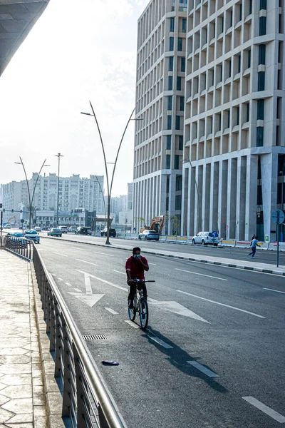 Msheireb Downtown Doha Daki Bir Metro Istasyonunun Dikey Görüntüsü — Stok fotoğraf