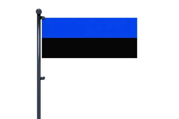 Észt Zászló Illusztrációja Fehér Alapon Elszigetelve — Stock Fotó