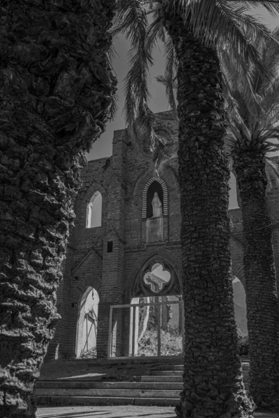 Vertical Greyscale Shot Church 20Th Century Chile — Stock Photo, Image