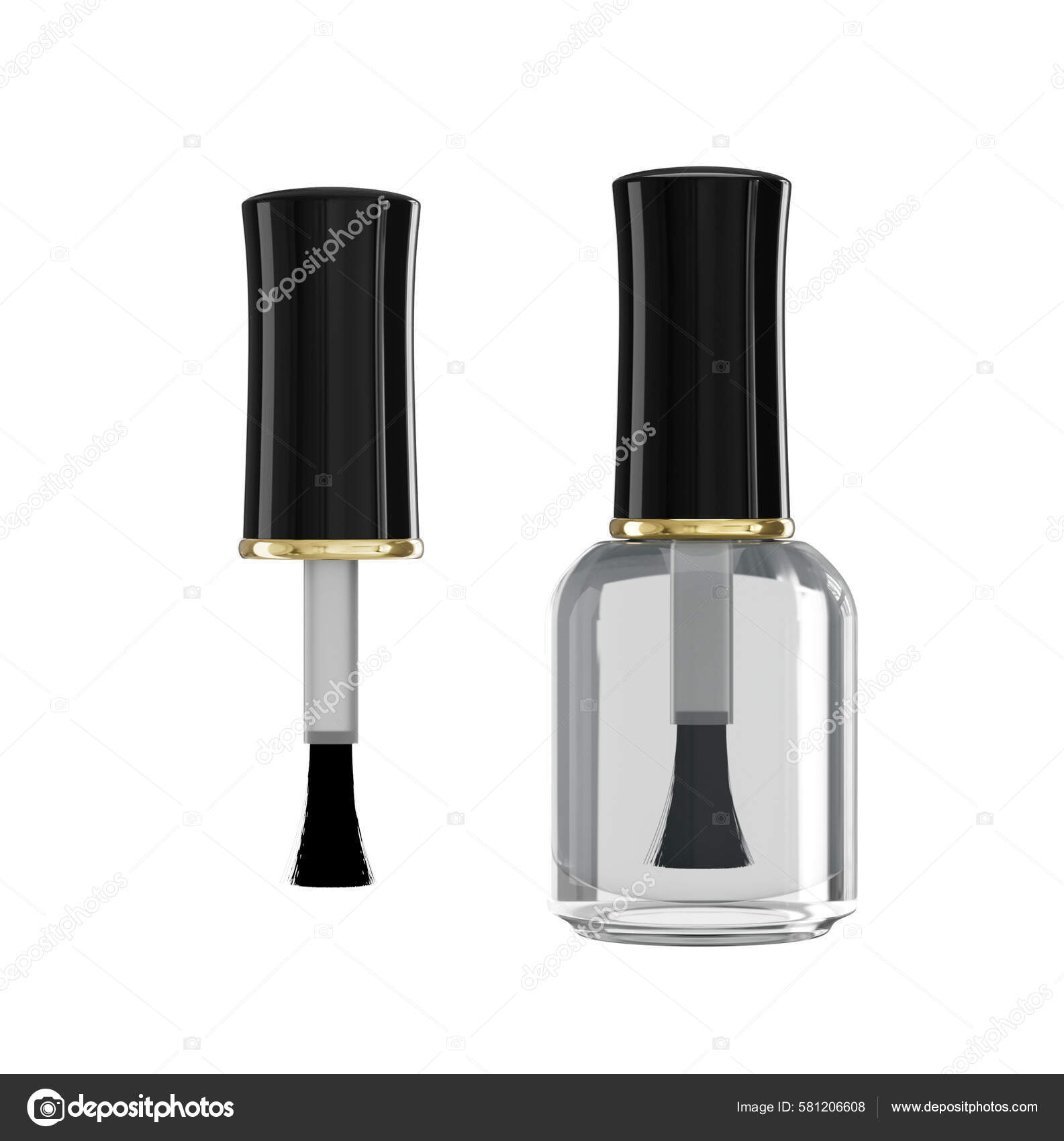 Empty Clear Nail Polish Bottle with Cap & Brush – Global Beauty Supply