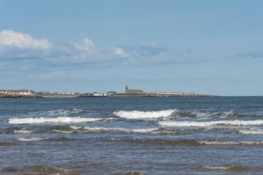 Kambois Beach, Blyth, Northumberland, İngiltere 'de deniz manzarası