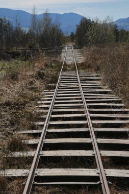 Gleisanschluss a einem verlassenen Ort