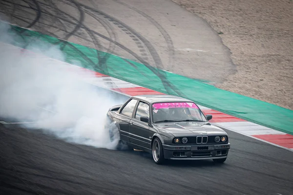 Black E30 Konkurrenz Bereit Fürs Driften — Stockfoto