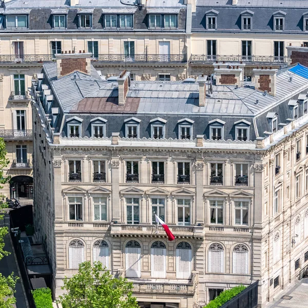 Paris Luxury Haussmann Facades Roofs Attractive Area Capital View Triumph — Stock Photo, Image