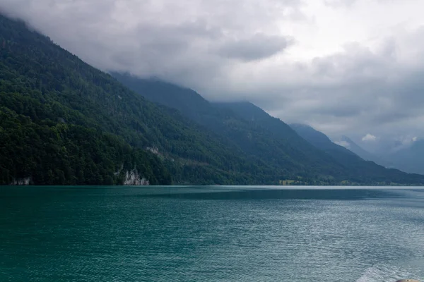 Beautiful View Lake Brienz Background Alps Interlaken Switzerland — Stock Photo, Image